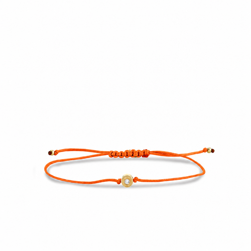 Gold & Diamond Fluted Cord Bracelet