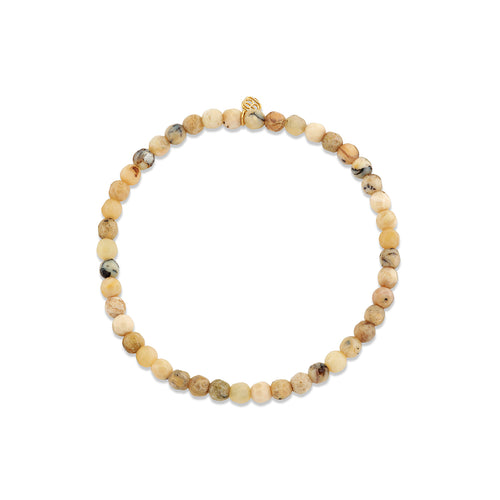 4mm African Opal Faceted Round Bracelet