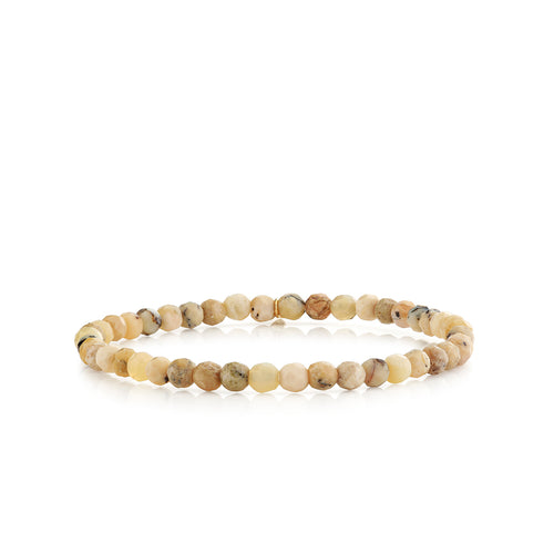 4mm African Opal Faceted Round Bracelet