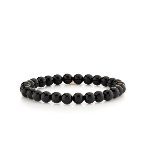 6mm Onyx Smooth Round Bracelet