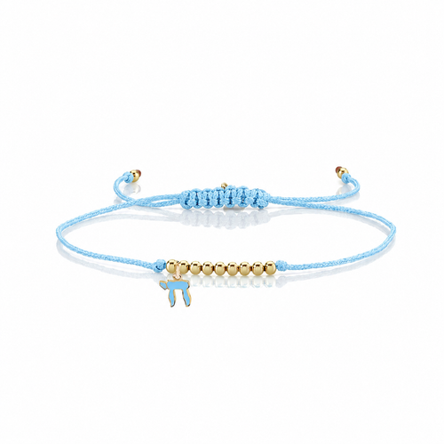 Gold & Enamel Tiny Chai Cord Bracelet