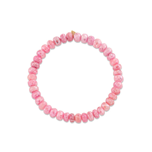 5mm Mystic Pink Grapolite Faceted Rondelle Bracelet