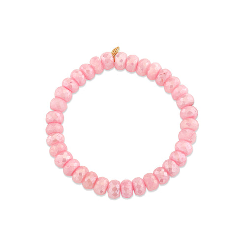8mm Mystic Pink Grapolite Faceted Rondelle Bracelet