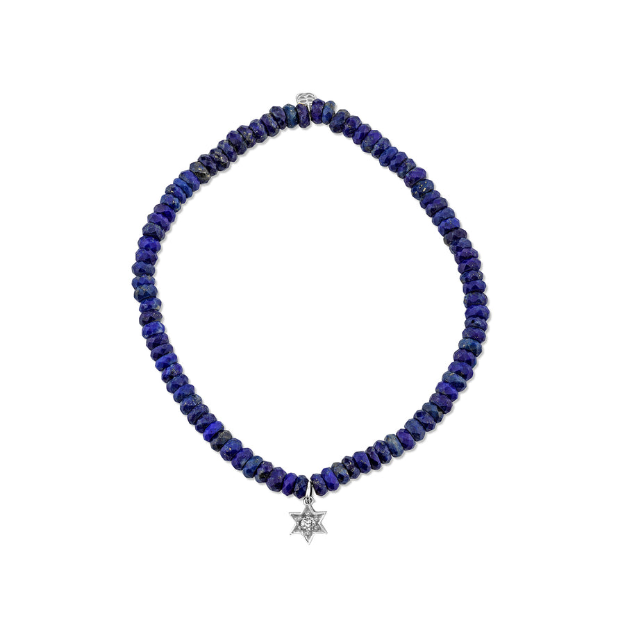 Gold & Diamond Mini Star Of David on Lapis - Sydney Evan Fine Jewelry