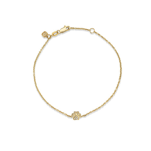 Gold & Diamond Paw Bracelet