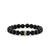 Gold & Diamond Link Rondelle On Onyx