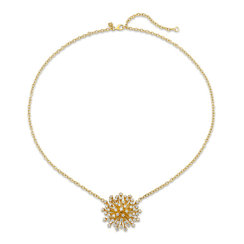 Gold & Diamond Large Desert Flower Necklace
