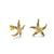 Gold & Diamond Medium Starfish Stud Earrings