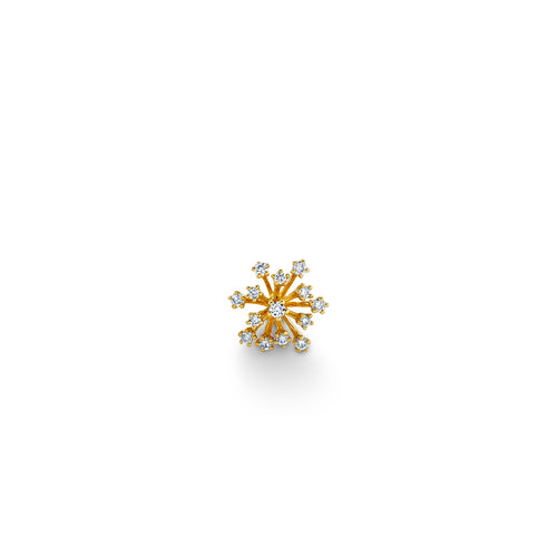 Gold & Diamond Small Burst Flower Pin