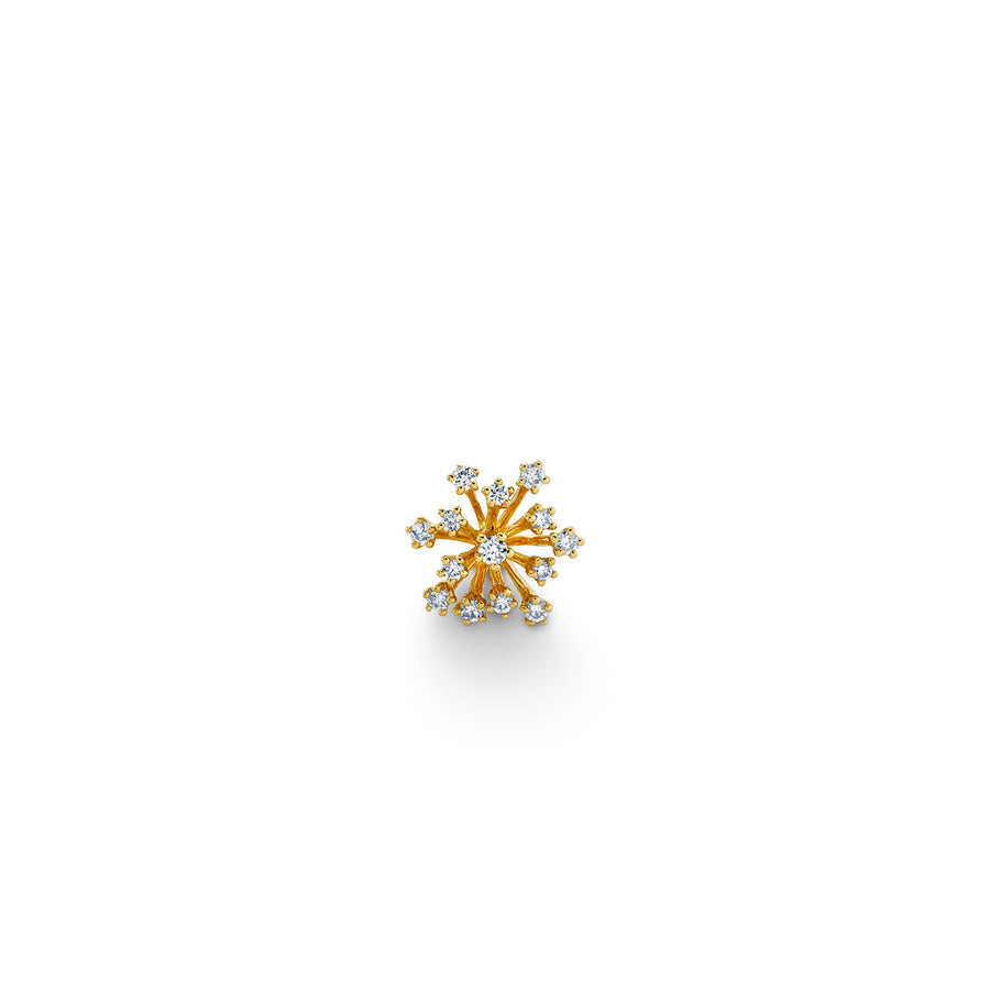Gold & Diamond Small Burst Flower Pin - Sydney Evan Fine Jewelry