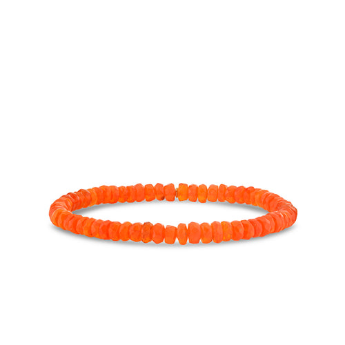 4mm Tangerine Dream Ethiopian Opal Faceted Rondelle Bracelet