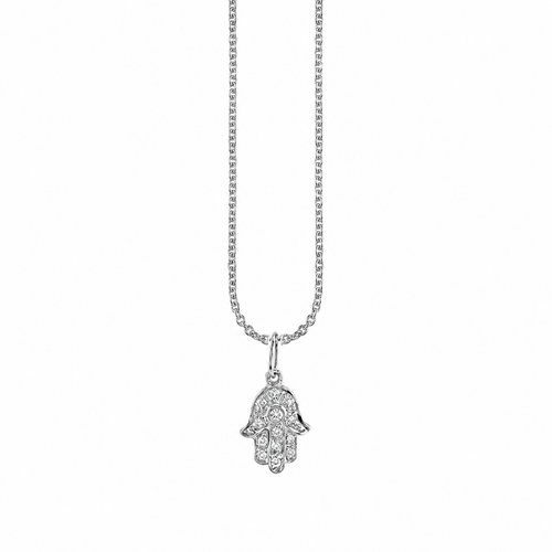 Gold & Diamond Small Hamsa Charm
