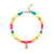 Gold & Rainbow Hamsa Rainbow Jade Anklet