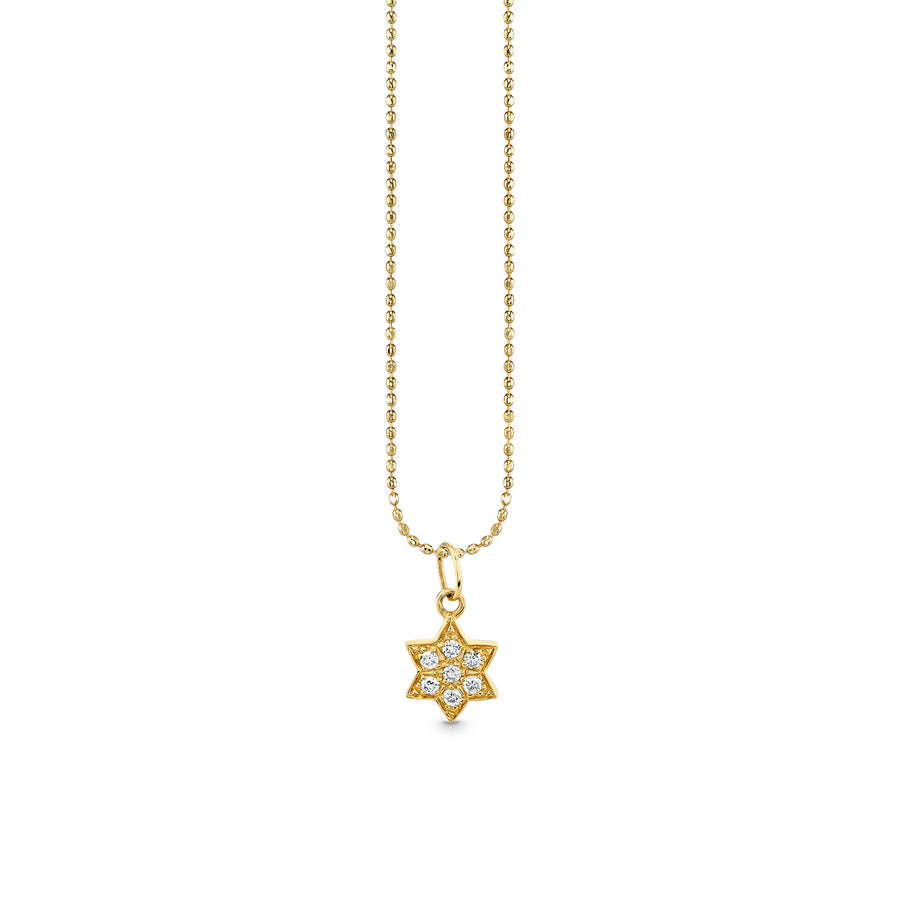 Gold & Pave Diamond Star of David Charm - Sydney Evan Fine Jewelry