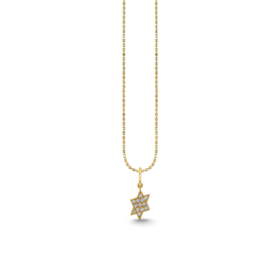 Gold & Diamond Slanted Star of David Charm - Sydney Evan Fine Jewelry