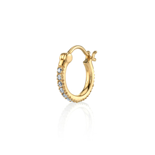 Gold & Diamond Small Huggie Hoops