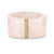 Gold & Diamond Large Three Row Spacer On Rose Quartz