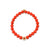 Gold, Diamond & Enamel Round Eye Bead on Peach Coral