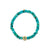 Gold, Diamond & Enamel Round Eye Bead on Turquoise