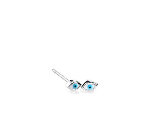 Gold Mini Enamel Eye Stud