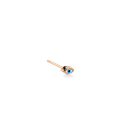Gold Mini Enamel Eye Stud