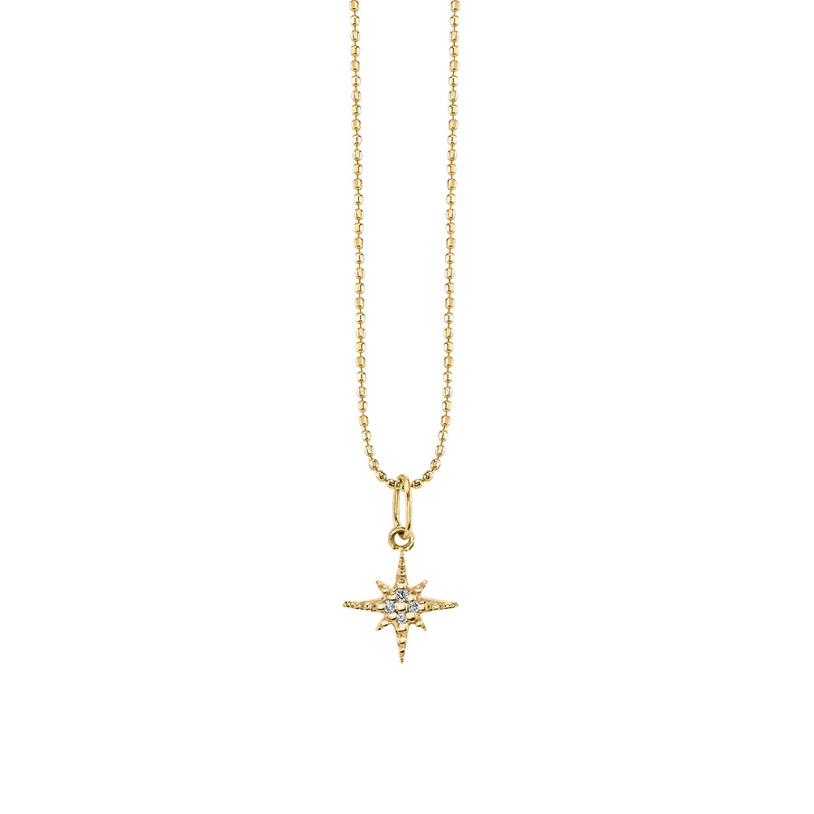 Gold & Diamond Mini Pave Starburst Charm - Sydney Evan Fine Jewelry