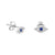 Gold & Diamond Mini Eye with Sapphire Stud