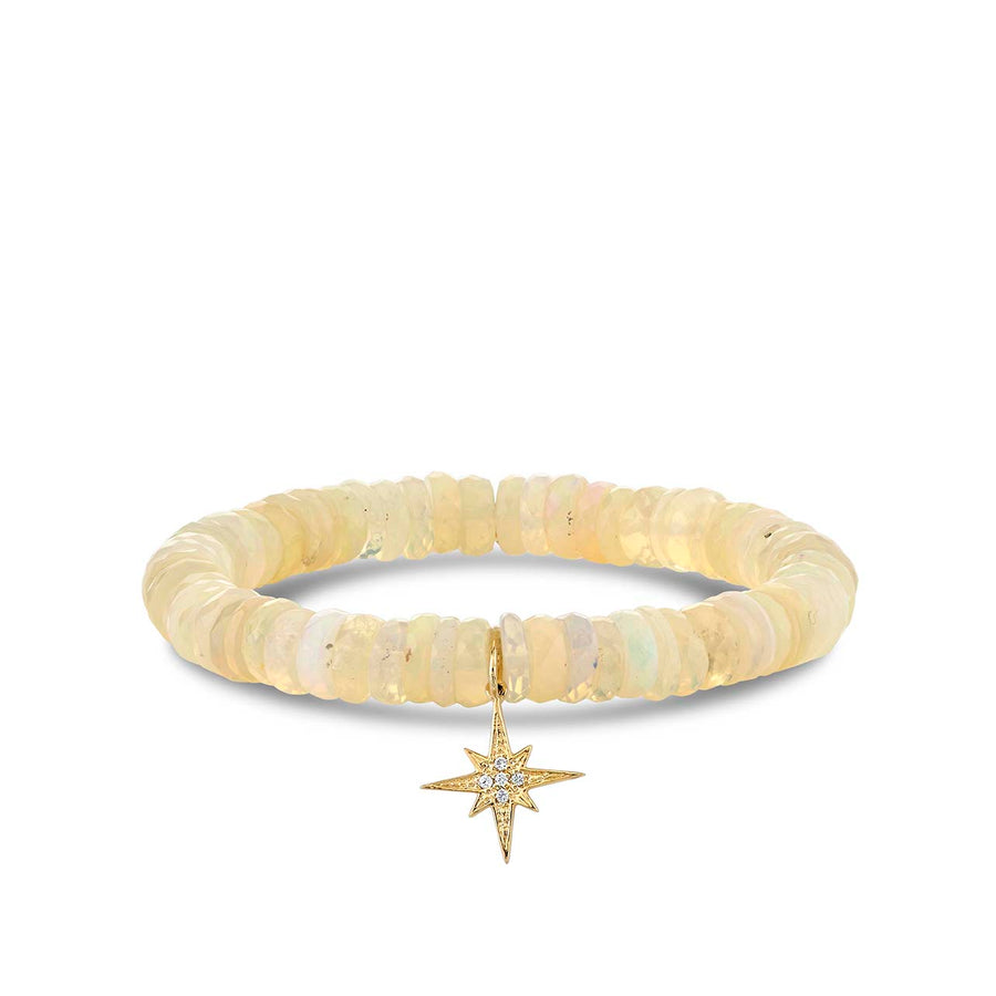 Gold & Diamond Small Starburst on Ethiopian Opal - Sydney Evan Fine Jewelry