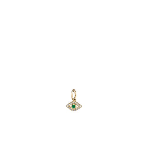 Gold & Diamond Small Eye Charm