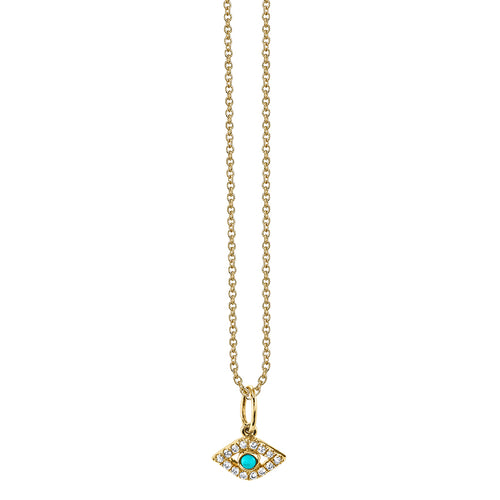 Gold & Diamond Small Eye Charm