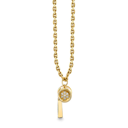 Gold & Diamond Whistle Charm