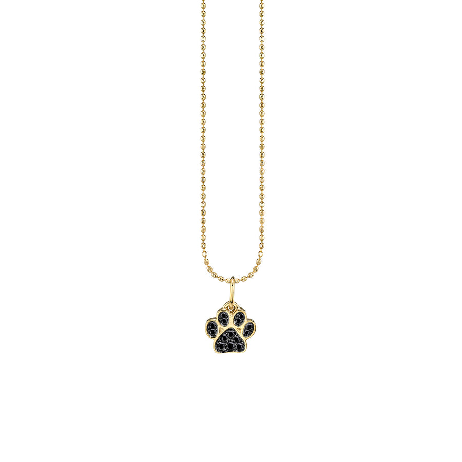 Gold & Diamond Small Paw Print Charm - Sydney Evan Fine Jewelry
