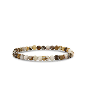 Gold & Diamond Eternity Rondelle on Wooden Opal - Sydney Evan Fine Jewelry