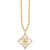Gold, Diamond & Mother of Pearl Marquise Eyes Stone Inlay Moroccan Flower Charm