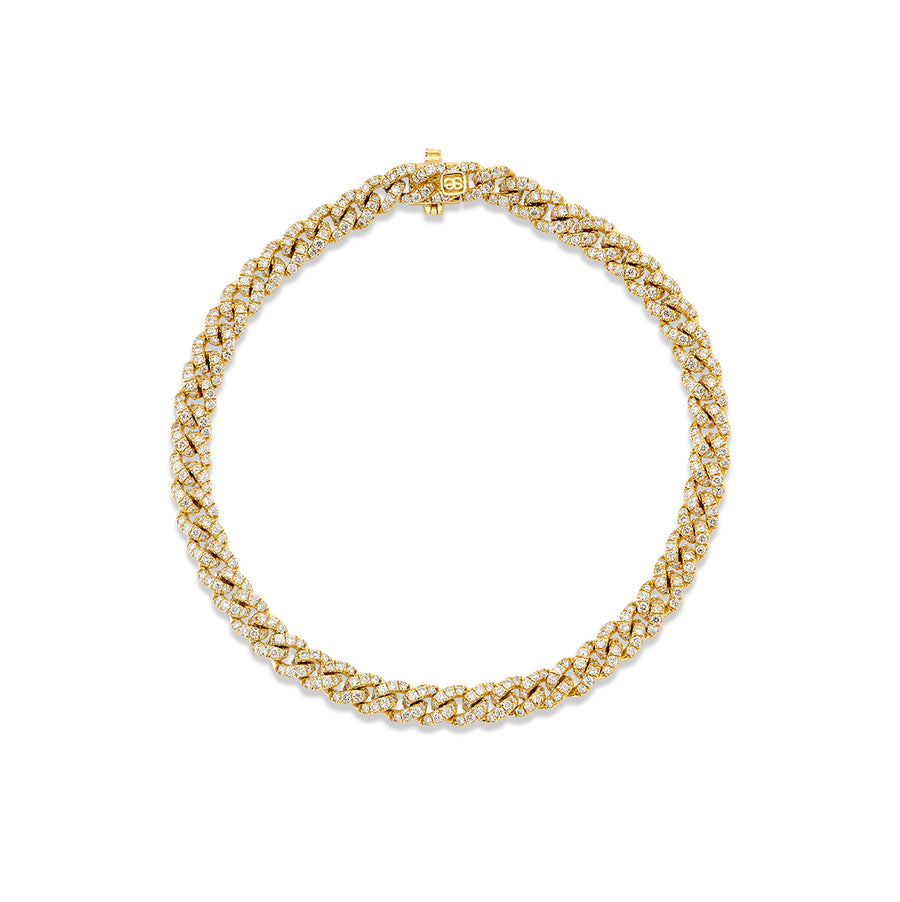 Gold & Diamond Small Link Bracelet