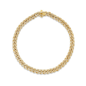 Gold & Diamond Thin Link Bracelet - Sydney Evan Fine Jewelry