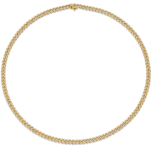 Gold & Diamond Thin Link Necklace