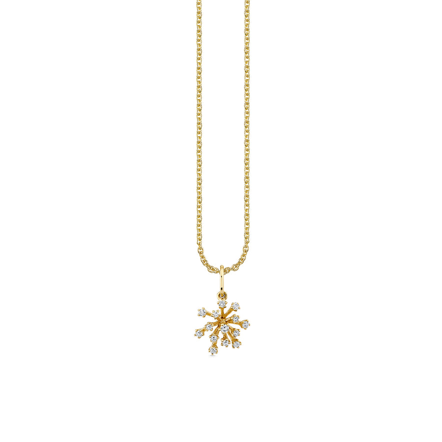 Gold & Diamond Small Burst Flower Charm - Sydney Evan Fine Jewelry