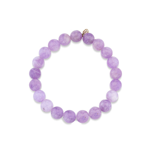 8mm Lavender Amethyst Smooth Round Bracelet