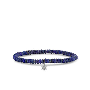 Gold & Diamond Mini Star Of David on Lapis - Sydney Evan Fine Jewelry