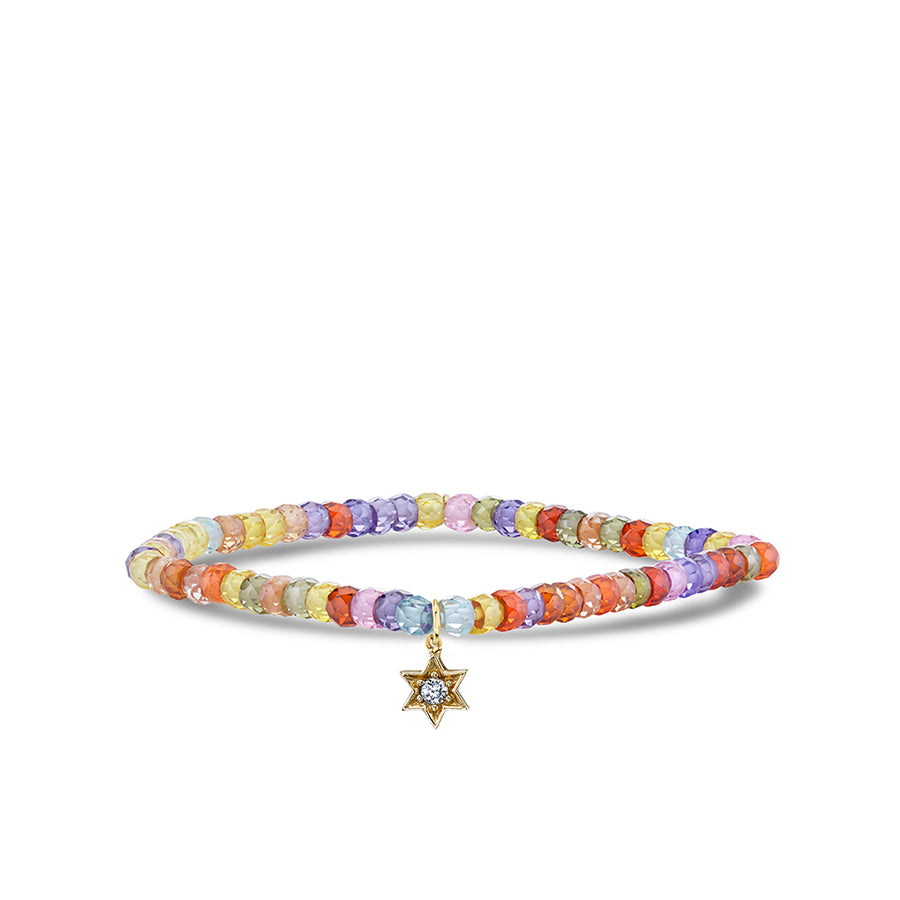 Gold & Diamond Mini Star Of David on Multicolor Zircon - Sydney Evan Fine Jewelry