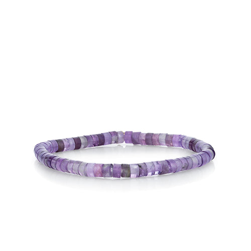 4mm Light Amethyst Heishi Bracelet