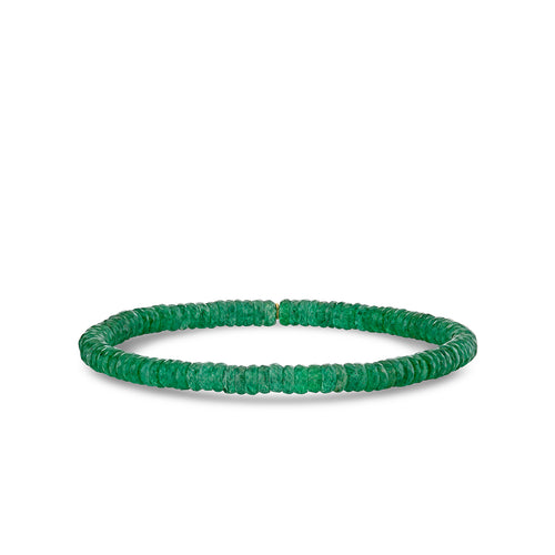 4mm Green Aventurine Faceted Wheel Bracelet