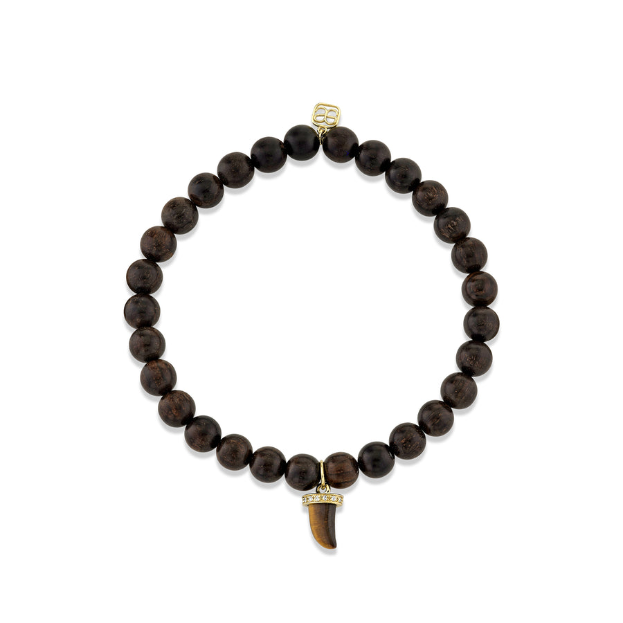 Shop Sydney Evan 14k Gold & Diamond Mini Horn on Ebony