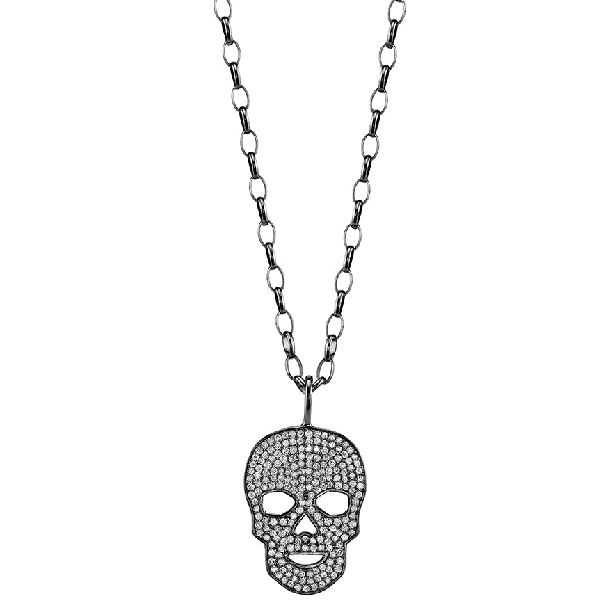 Men's Collection Gold & Diamond Large Skull Charm - Sydney Evan Fine Jewelry