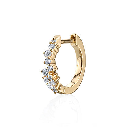 Gold & Diamond Small Cocktail Huggie Hoops - Sydney Evan Fine Jewelry