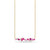 Gold & Diamond Pink Sapphire Cocktail Bar Necklace