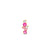 Gold & Diamond Pink Sapphire Cocktail Bar Stud