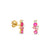 Gold & Diamond Pink Sapphire Cocktail Bar Stud