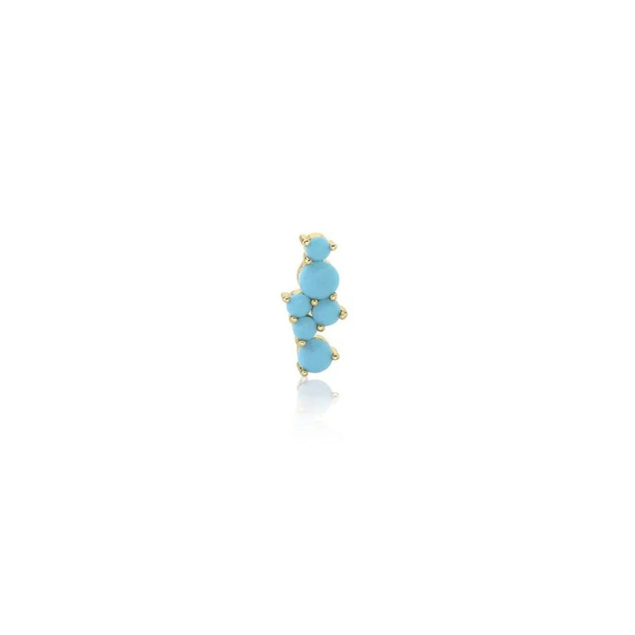 Gold & Turquoise Cocktail Bar Stud - Sydney Evan Fine Jewelry